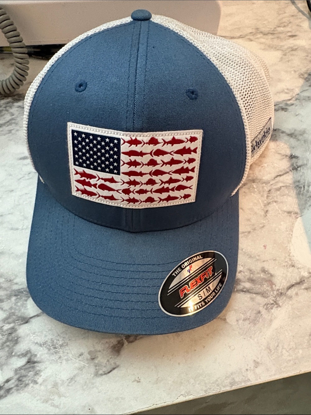 Columbia PFG American Flag Hat
